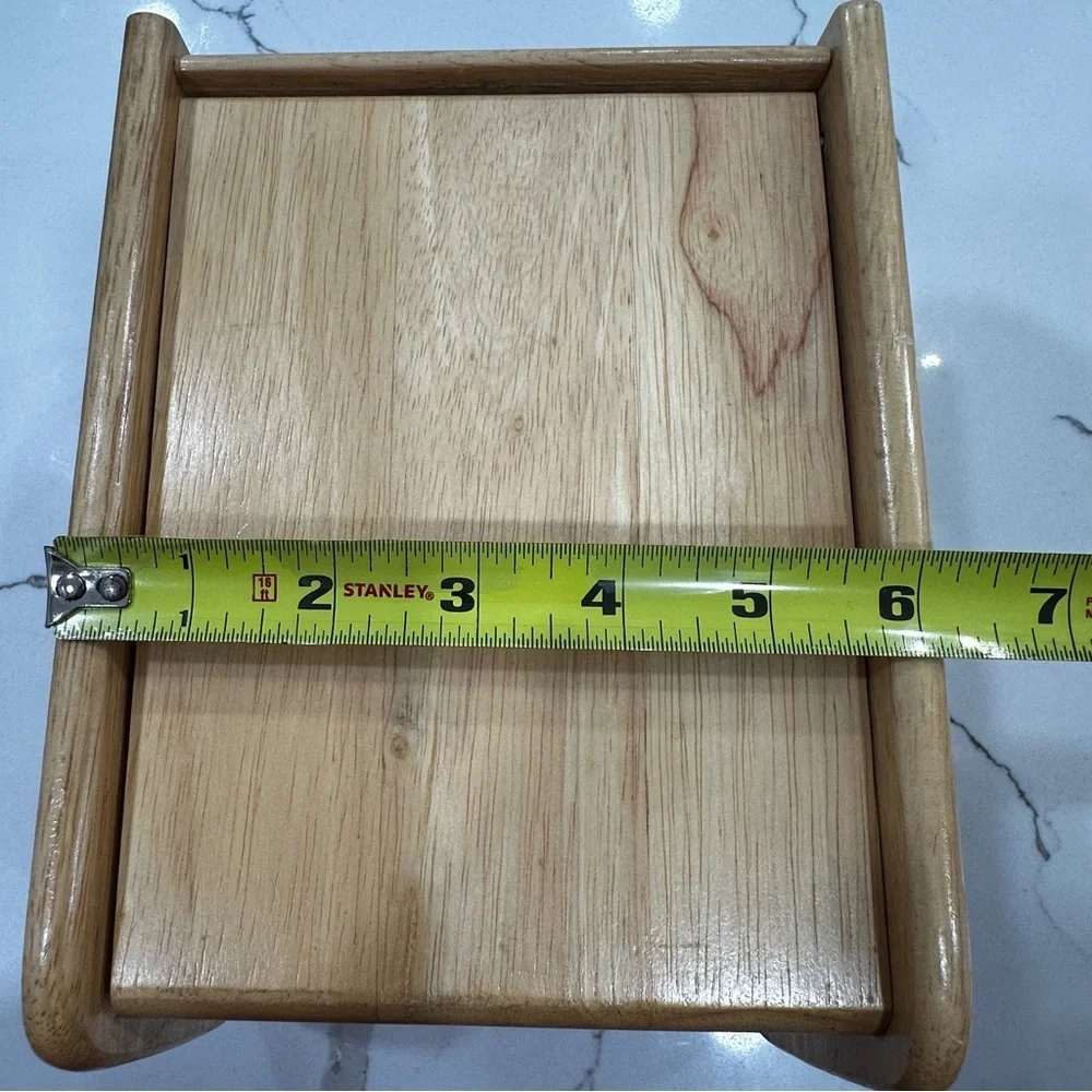 Vintage Pomerantz Wooden Recipe Box–Mid-Century Modern Kitchen –Made in Thailand